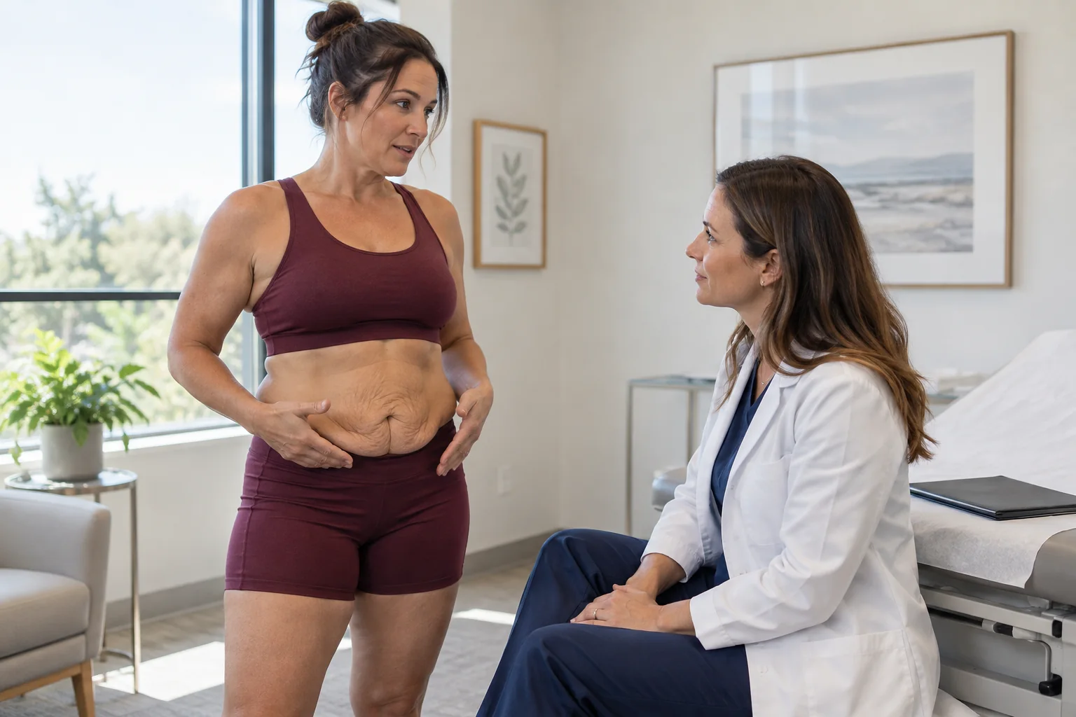 After major weight loss, the consultation focuses on where loose skin remains and which operation, if any, fits that pattern.