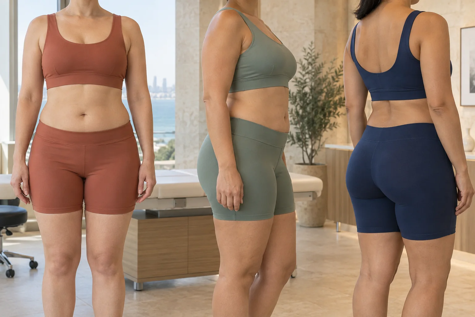 Representative editorial image of how tummy tuck types differ by where the loose skin sits.